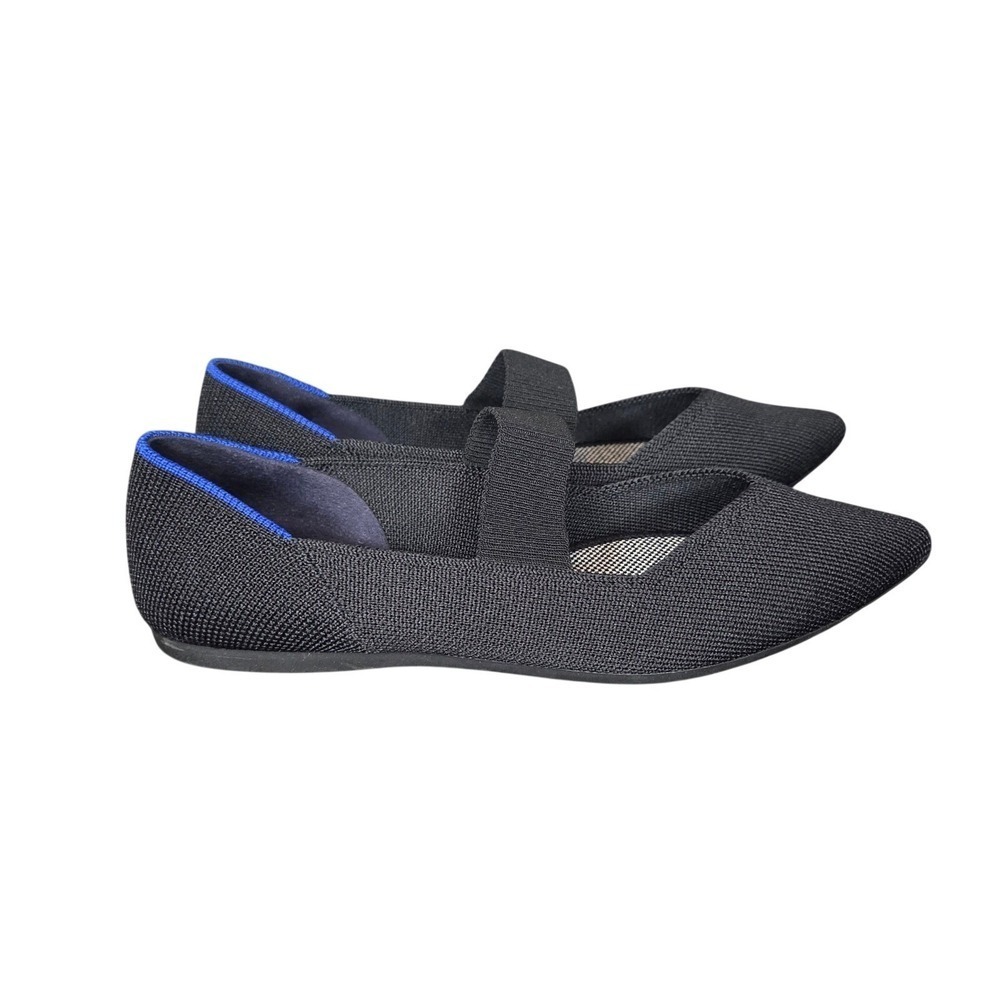 Rothy's The Mary Jane Womens 6 Black Pointed Toe Knit Washable Flats